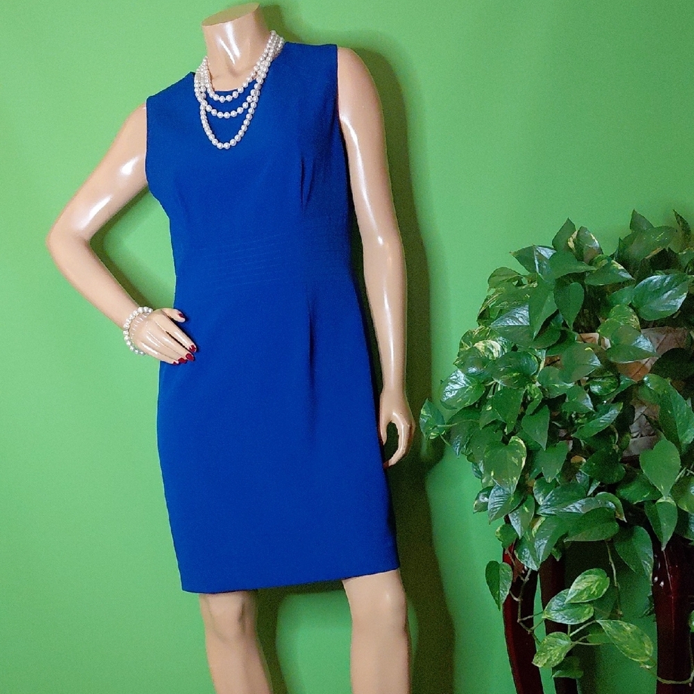 Kasper Royal Blue Sleeveless  Dress, Sz. 10